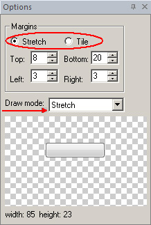 Drawing mode selection for the basic part of image